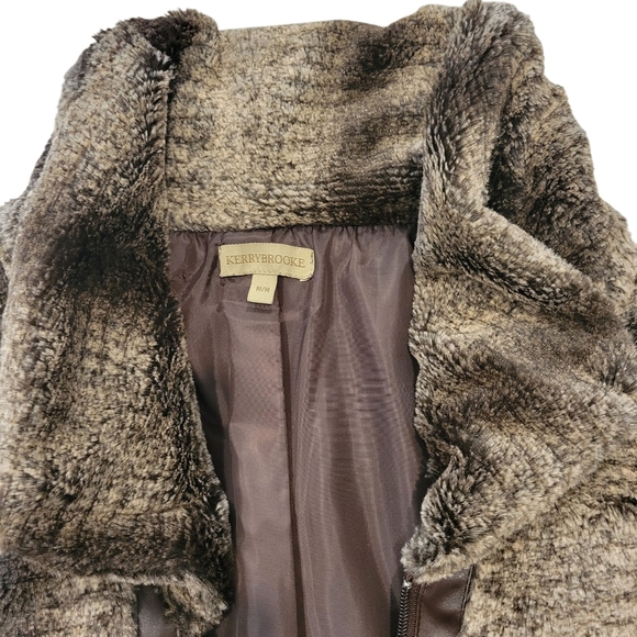 Kerry Brooke Faux Fur Zippered Vest Lined Fun & Funky Med - Picture 5 of 9